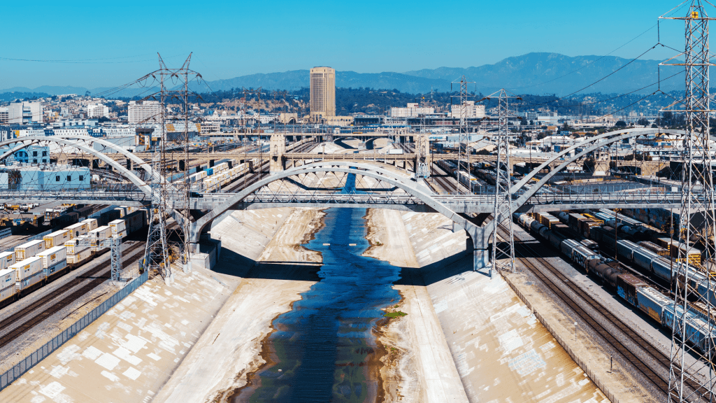 LA River and Sixth St Viaduct
