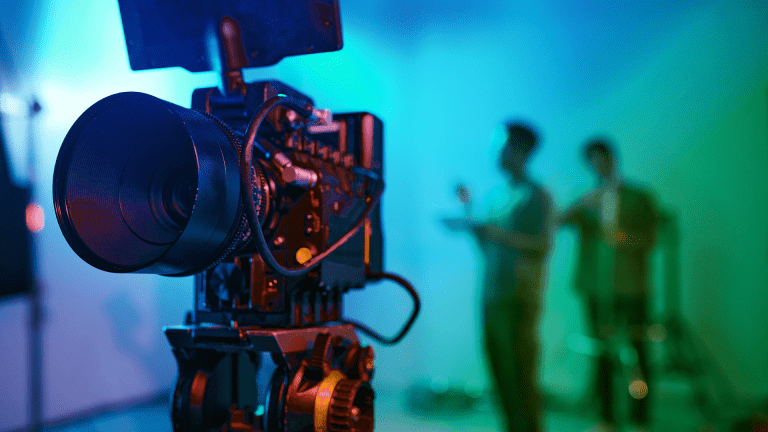 film camera and crew