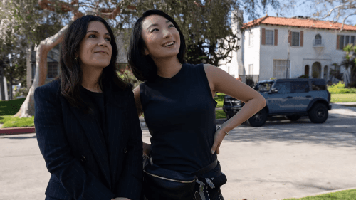 Abbi Jacobson as Leslie and Poppy Liu as Sarah on 'No Good Deed'. Photo credit: SAEED ADYANI/Netflix